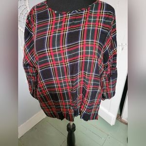 LOFT dressy plaid blouse